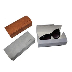 PU Sunglasses Hard Cases OEM Custom Logo Metal Spectacle Sunglasses Case -  China Sunglasses Box and Packaging Box price
