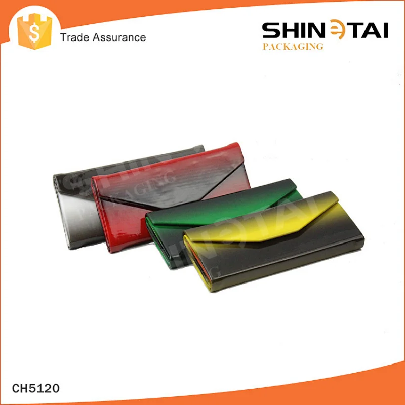 Factory Direct New Style Gradient Shiny Color Triangle Eyeglasses Case