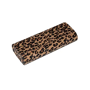 brown Leopard Print Glasses Case