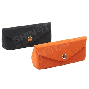 Folding Velvet Buckle Sunglasses Case