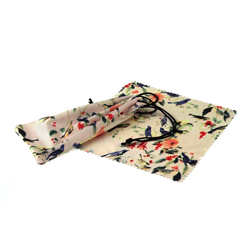 Sunglasses Wipe With Drawstring Pouch Eyeglasses Wipe