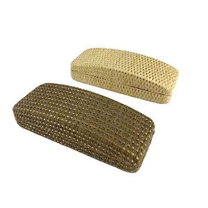Custom Embossed Eyeglass Case Metal Hard Cheap PU Leather Optical Frame