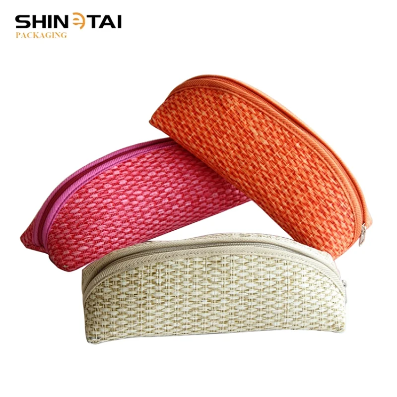 Bamboo or Mat Pattern for Soft Eyewear Soft Case with Zipper