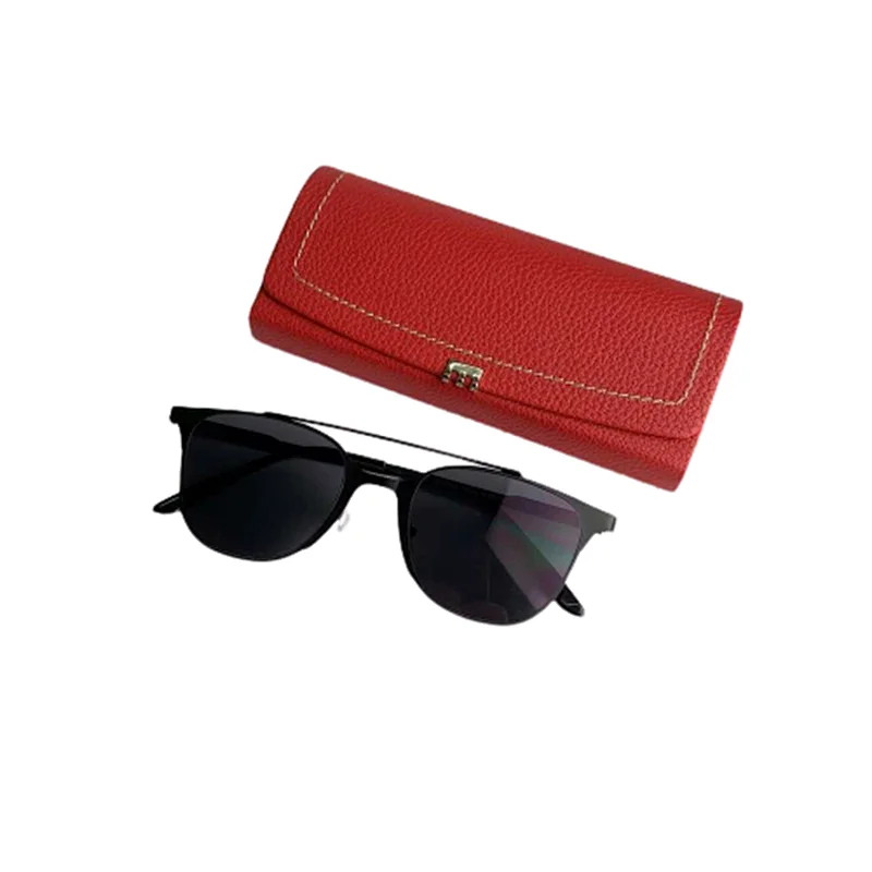 Fashion Brown and red Color Designer Handmade Eyeglasses Box Sunglasses Case