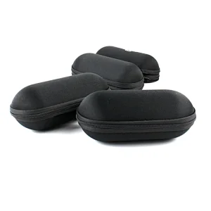 Black Eva Hard Shell Zippered Eyeglass Case