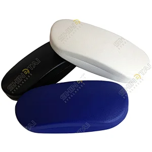 Black Leather Hard Case Clam Shell For Eyeglass Sunglasses Reading Glasses