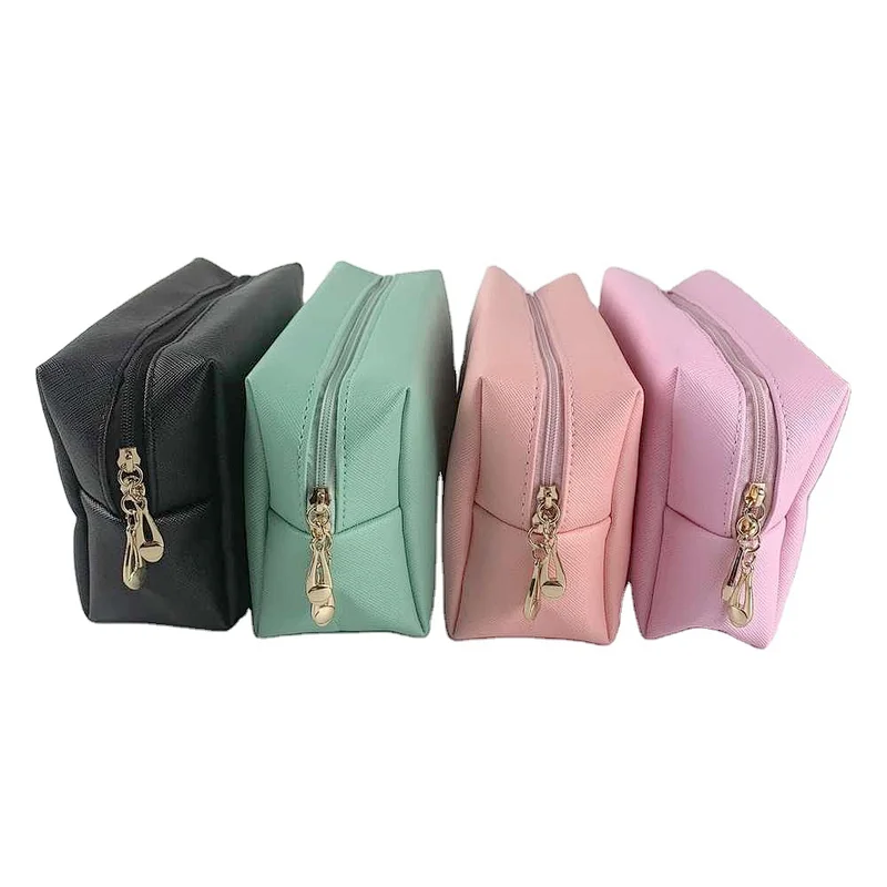 Colorful Beauty Bag Luxury Zipper Makeup Bag Cosmetic Bag Packaging PU Leather