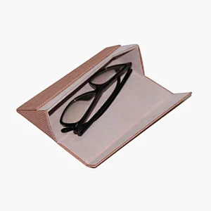 Fashion Print Logo Optical Handmade Custom Eyeglass Case Triangle Folding Glasses Case