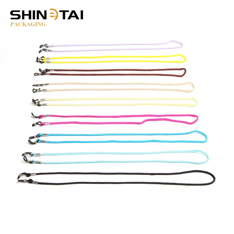 Colorful Polyester Flat Eyewear Cord Chain String