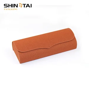 New Design Logo Handmade Sunglasses Case Leather Eyeglass Magnetic Box