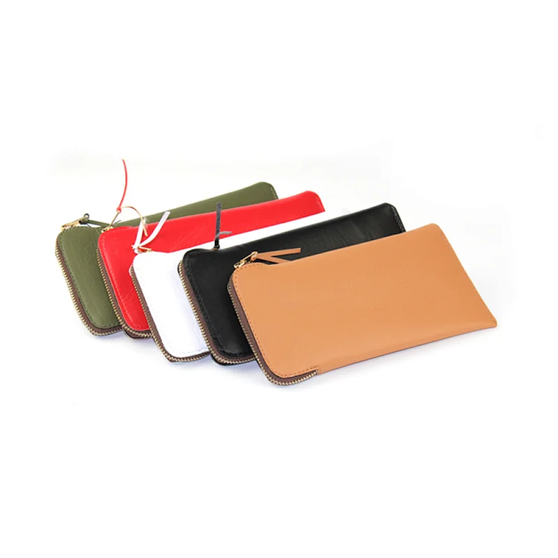 Custom Logo Leather Printed Zipper Pouch Zipper Lock Bags