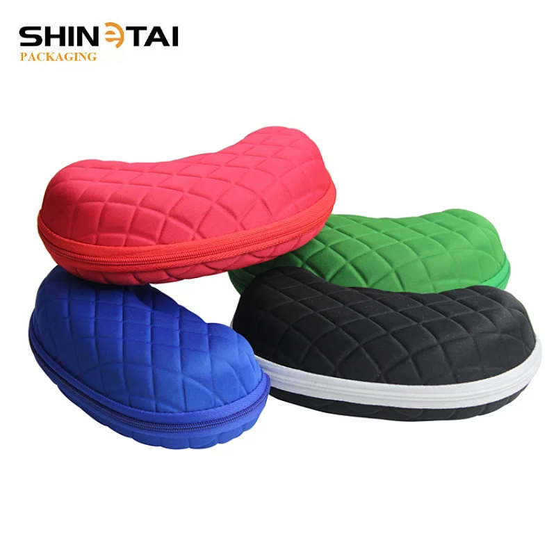 EVA Foam Logo Fabric Sunglasses Eyeglass Glasses Case