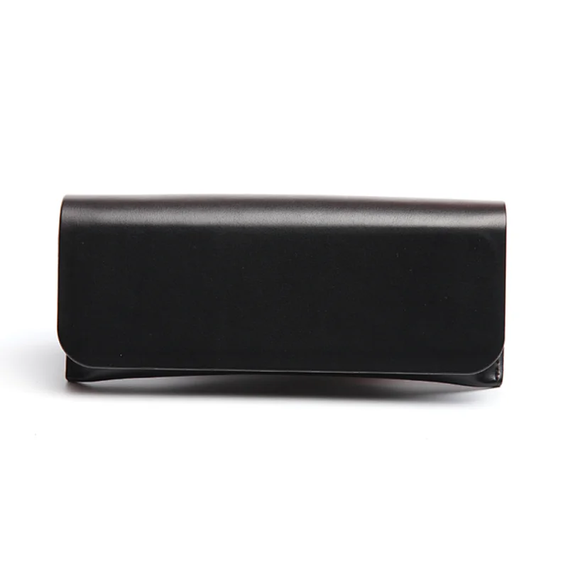 Black PU Leather Sunglasses Case Custom Logo Eyeglasses Box Soft Case