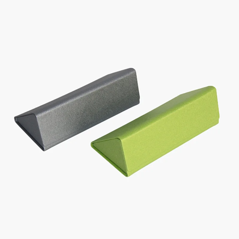 Pu Leather Storage Case Folding Eyeglasses Box Triangle Handmade Glasses Case Custom Print Sunglasses Case