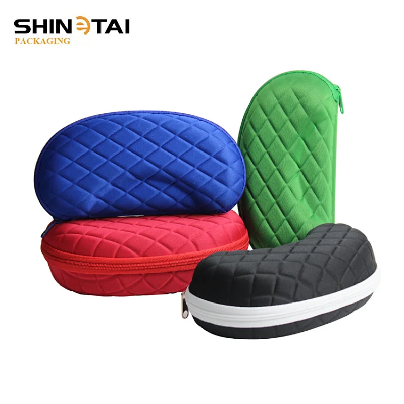 EVA Foam Logo Fabric Sunglasses Eyeglass Glasses Case