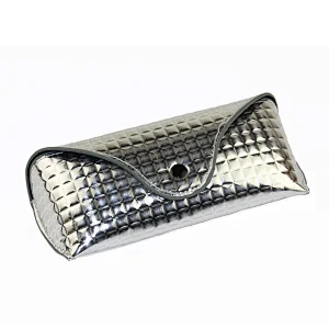 OEM Popular Genuine Leather Soft Clip Folding Vintage Custom Logo Embossed Sun Glasses Case Box Pouch for eyeglasses