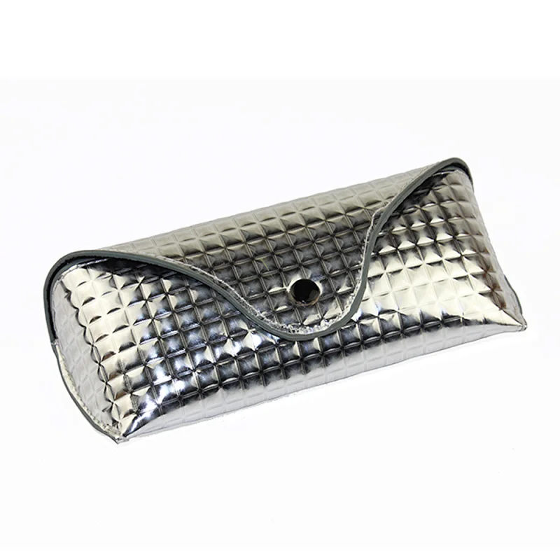 OEM Popular Genuine Leather Soft Clip Folding Vintage Custom Logo Embossed Sun Glasses Case Box Pouch for eyeglasses