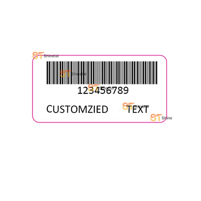 Multiple Size Different Shape Barcode Customized Sticker Rectangle Hangtag