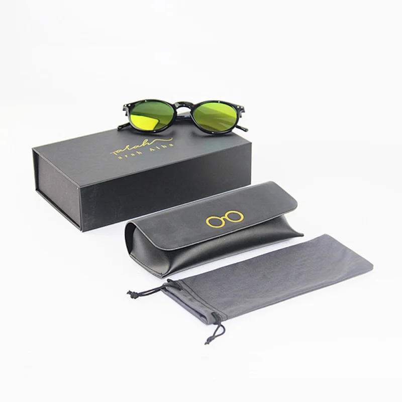 Fashion Soft Leather String Pu Sunglasses Case Bag