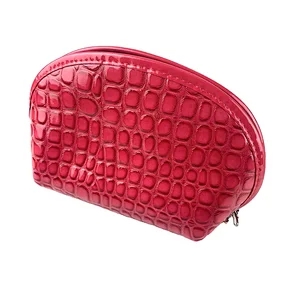 Zipper Beauty Bag Shell Shape Makeup Bag PU Leather Cosmetic Bag