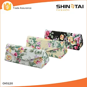 Newest Design for Canvas Handmade Triangle Folding Sunglasses Case