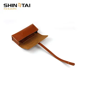 High-Quality Pu Leather Soft Glasses Case with Clip