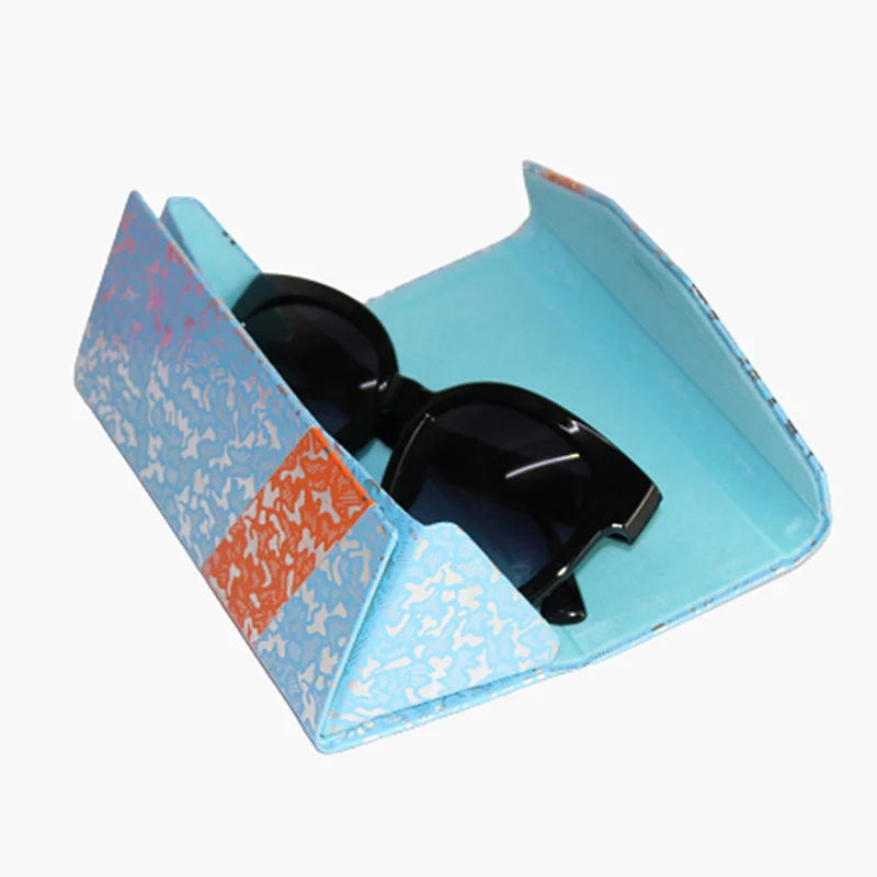 wholesale Folding Triangle Glasses Case Sunglasses Packaging High-Grade Sunglasses Case Handmade Box