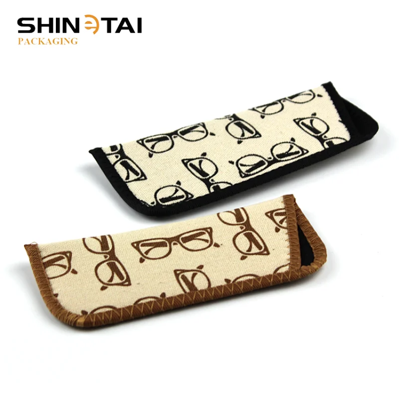 Customized Printing Pouches Eyewear Print Canvas Pouch Sunglasses Waterproof Pouch
