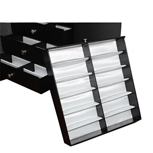 Fashion Wheeled Eyeglasses Organizer Display Case