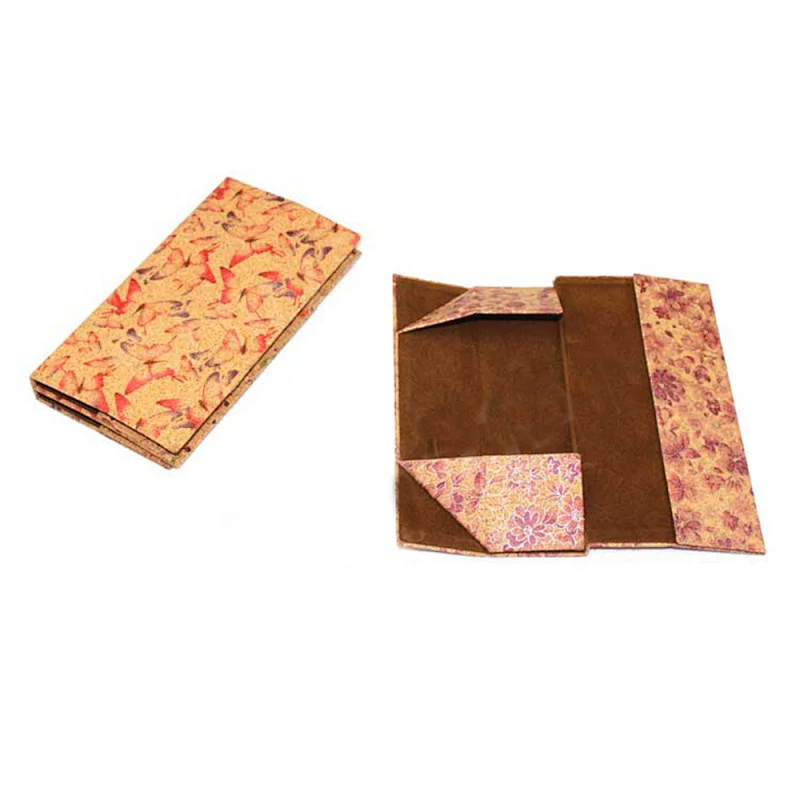 Collapsible Wood Flower Leather Handmade Cardboard Box Eyewear Case