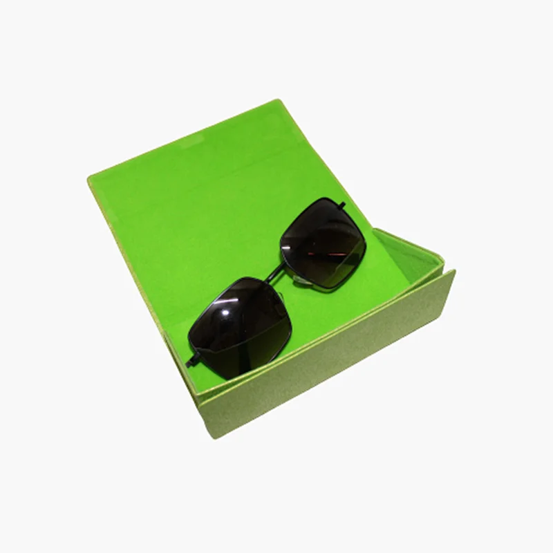 Pu Leather Storage Case Folding Eyeglasses Box Triangle Handmade Glasses Case Custom Print Sunglasses Case