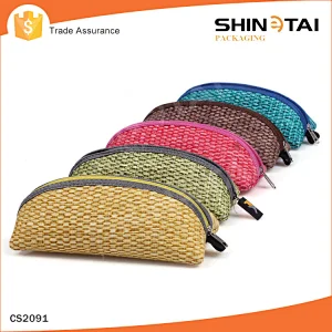Bamboo or Mat Pattern for Soft Eyewear Soft Case with Zipper