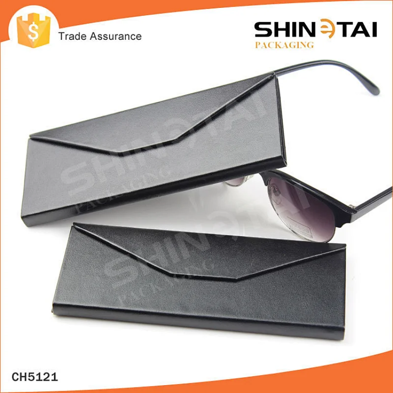 Unique Handcrafted PU leather Triangle Folding Glasses Case