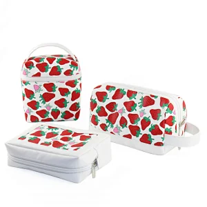 Wholesale luxury Large Capacity Storage Bag Makeup Cosmetic Bag Leather Cosmetic Bag