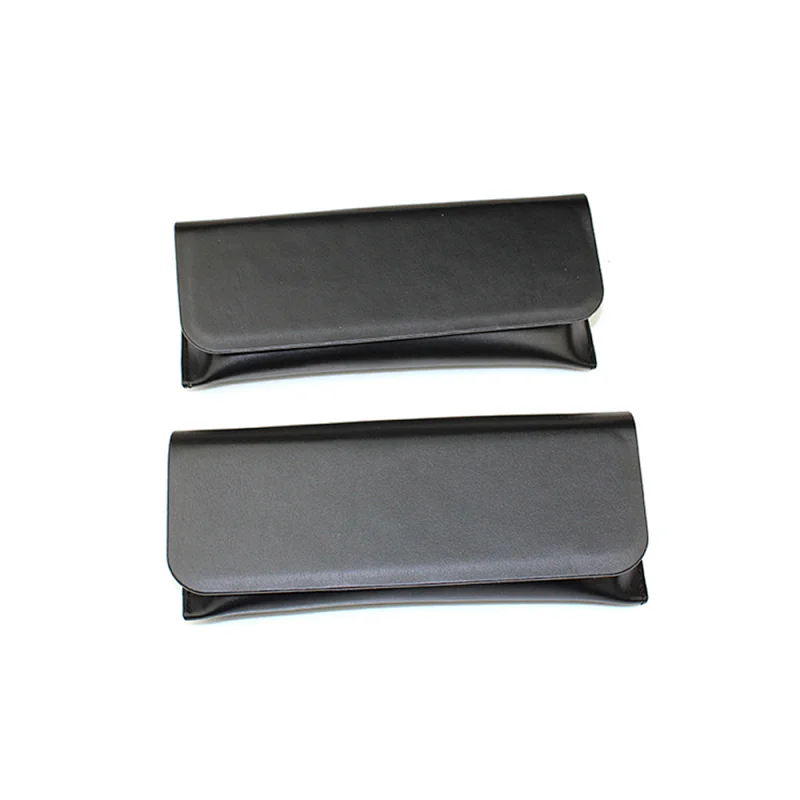 Black PU Leather Sunglasses Case Custom Logo Eyeglasses Box Soft Case