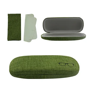 Hard Eyewear Metal Case Custom Metal Sunglasses Optical Packing Linen Eyeglass Case Metal