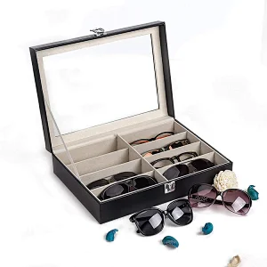 Table retail locking sunglasses eyewear display tray