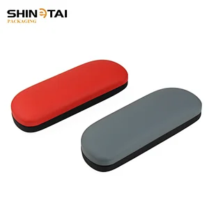 Simple Double Colors Carrying Metal Case Hard Case Gold Pu Eyewear case