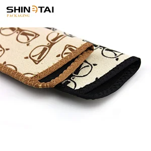 Customized Printing Pouches Eyewear Print Canvas Pouch Sunglasses Waterproof Pouch