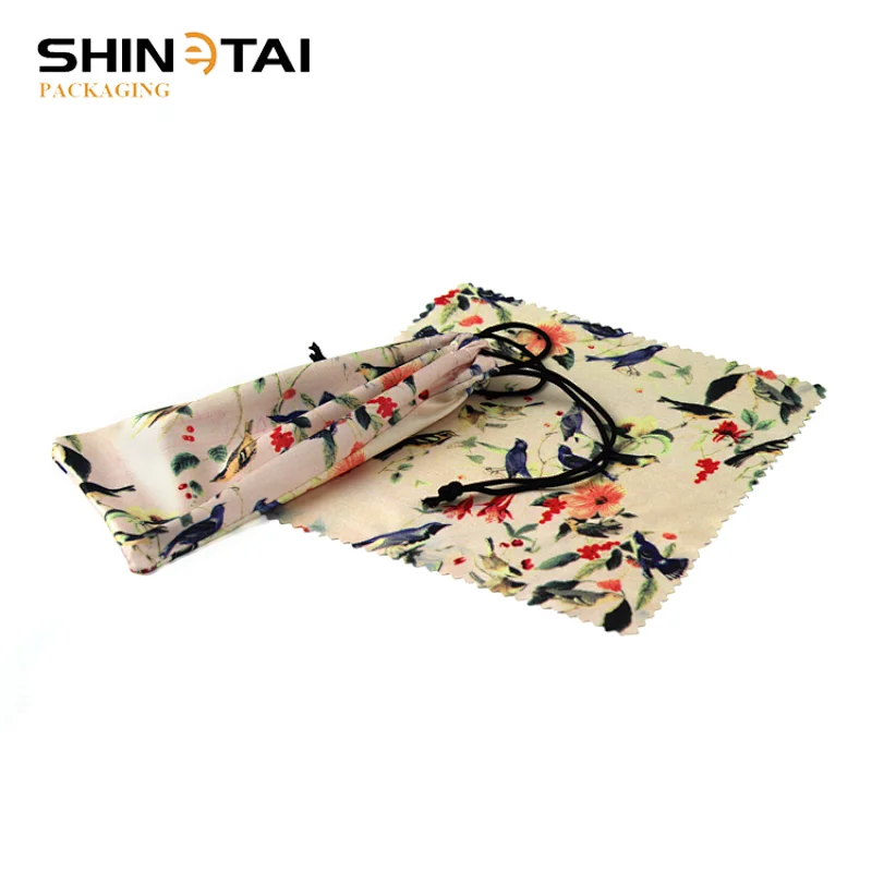 Microfiber Colorful Digital Printed Sunglasses Pouch