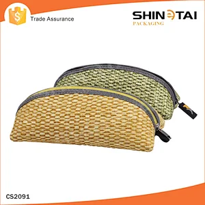 Bamboo or Mat Pattern for Soft Eyewear Soft Case with Zipper