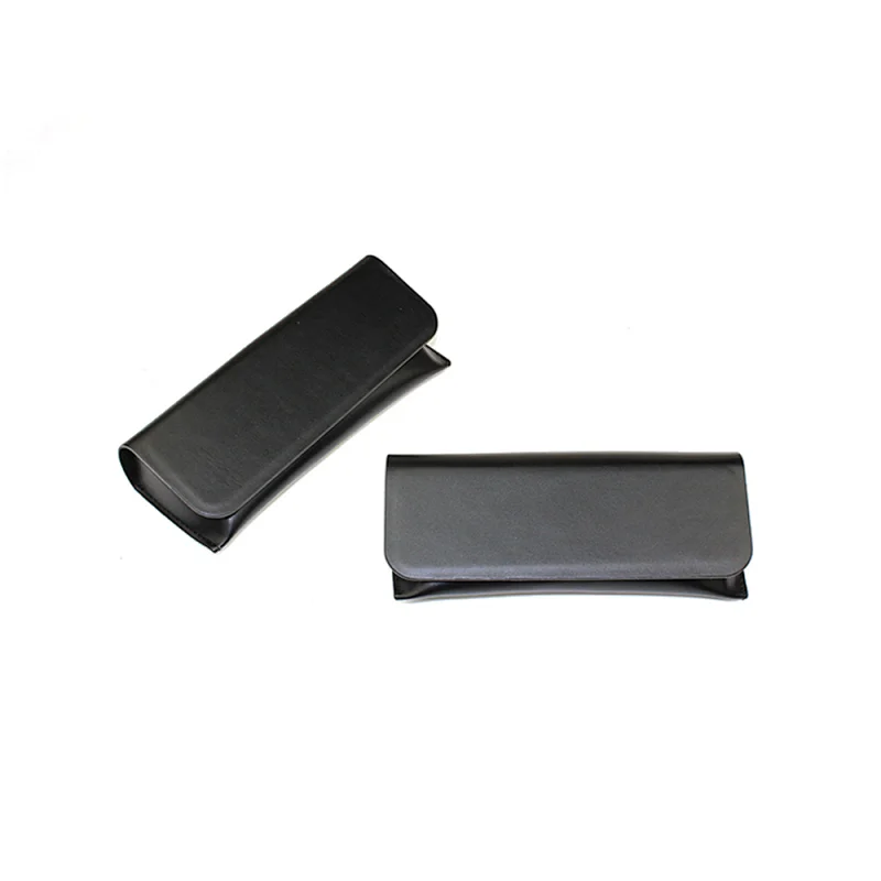 Black PU Leather Sunglasses Case Custom Logo Eyeglasses Box Soft Case