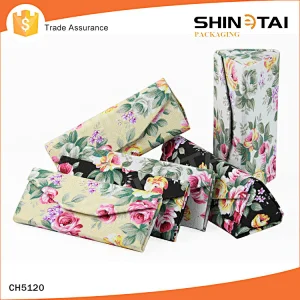 Newest Design for Canvas Handmade Triangle Folding Sunglasses Case