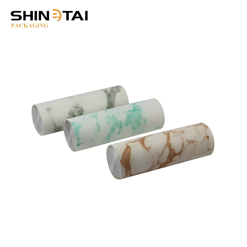 Marblling Cylindrical PU Lighter Magnetic Eyewear Case