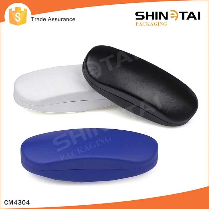 Classic Rectangular Shape Black PU Metal Optical Reading Glasses Case for Man