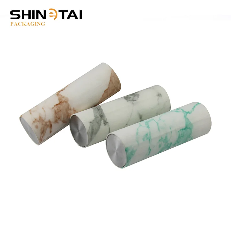 Marblling Cylindrical PU Lighter Magnetic Eyewear Case