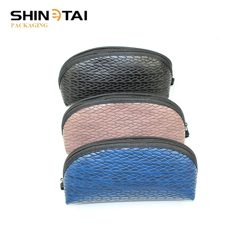 Woven Pattern Soft PU Sunglasses Case With Zipper