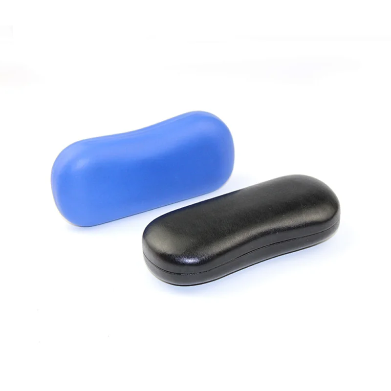Pillow Shape Orange Leather Eyewear Metal Case