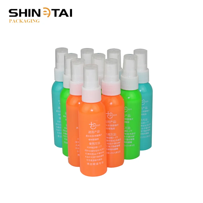 60ml Plastic Spray Pump Bottle Custom Made Lens Cleaner Glasses Cleaner Lens Cleaning Fluid