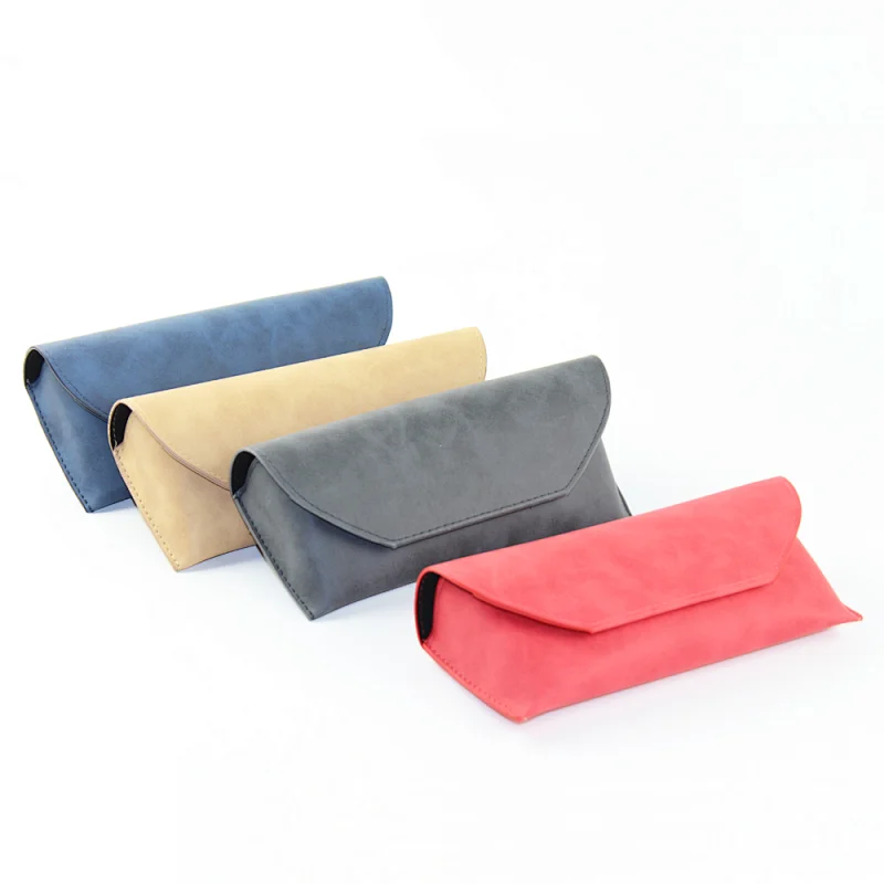 New Model Hard Luxury Branded Designer Personalized Black PU Leather Soft Custom Logo Eyeglasses Pouch Box and Sunglasses Case